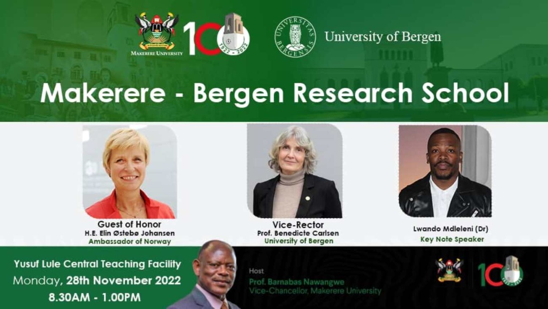 Makerere-Bergen Research School Opening Ceremony Poster.