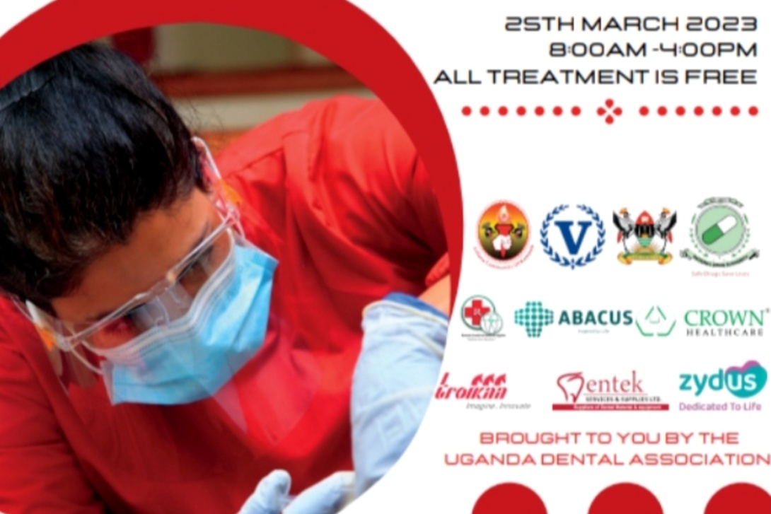 Makerere University Dental School and Hospital free dental treatment, Saturday 25th March, 2023 from 8:00AM to 4:00PM EAT, Makerere University.
