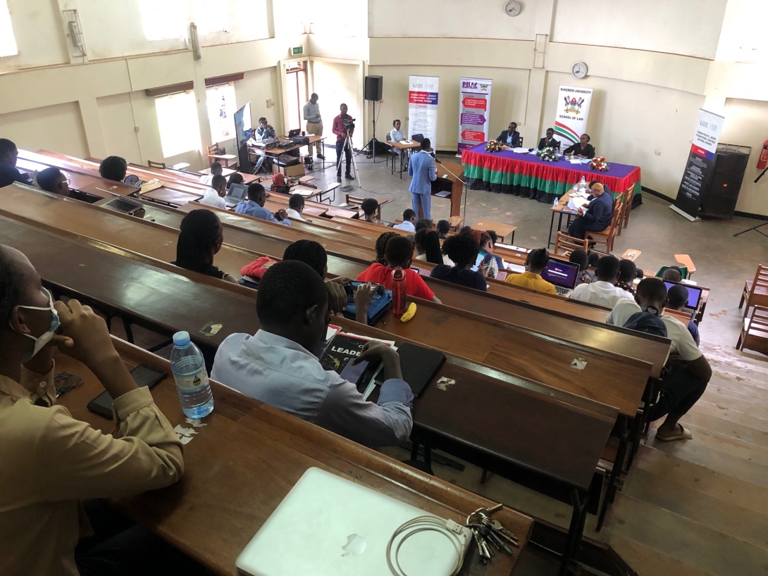 Participants attend the JESSUP National Moot in March 2022, School of Law Auditorium, Makerere University, Kampala Uganda.