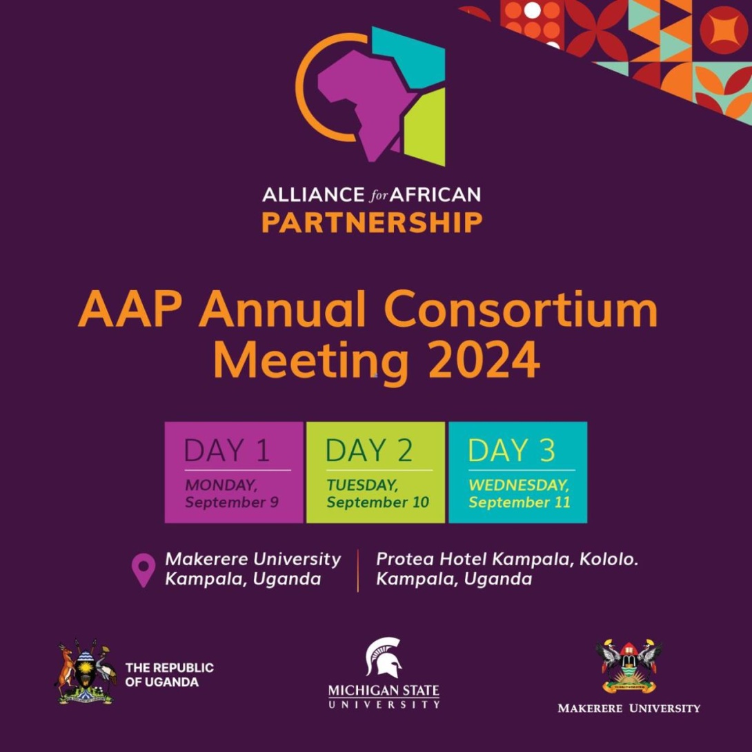 Alliance for African Partnership (AAP) Annual Consortium Meeting, 9th-11th September 2024, School of Public Health Conference Hall, Makerere University, Kampala Uganda, East Africa and Online.