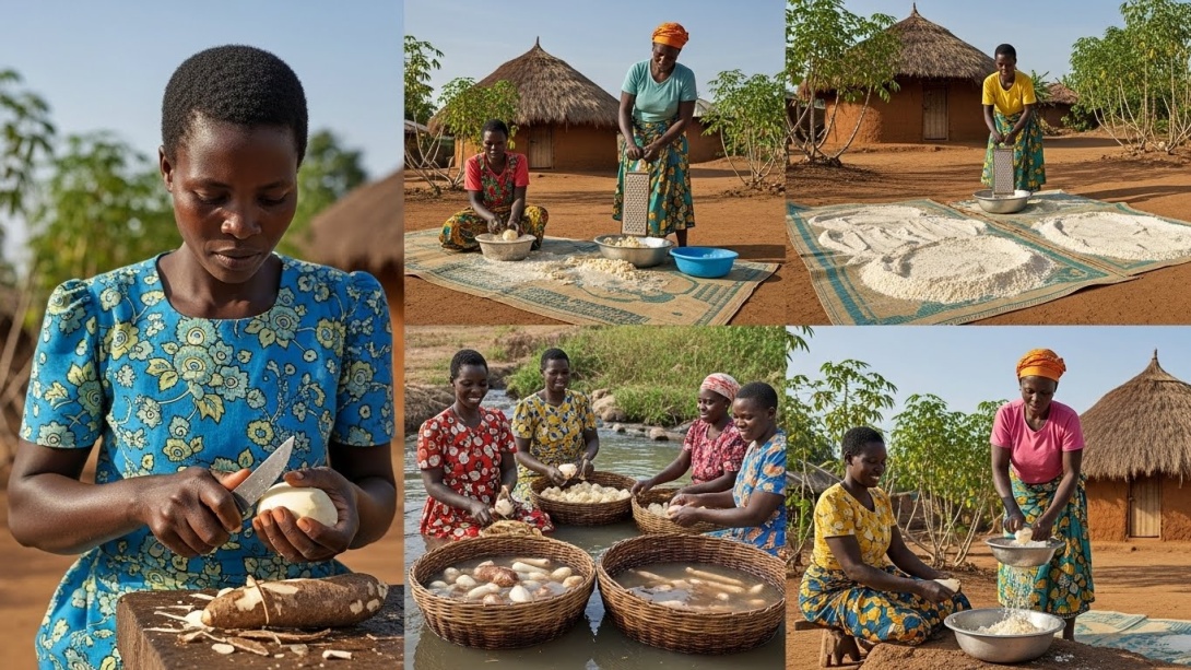 Ethno-Sociology of Cassava processing practices, Quality and Safety among the Lugbara of Terego district, North-Western Uganda. Photo: ImageFX