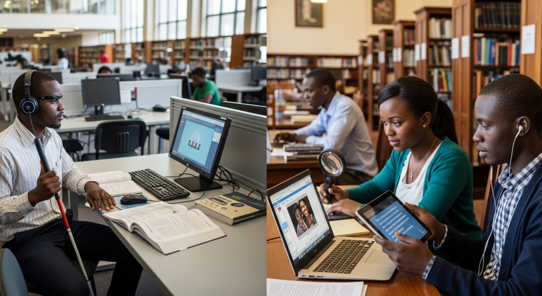 PhD Defence: Patience Agabirwe, Title: Information Practices of Students with Visual Disabilities to Access and Utilise Digital Information Resources in Kyambogo and Makerere University Libraries. Photo: ImageFX