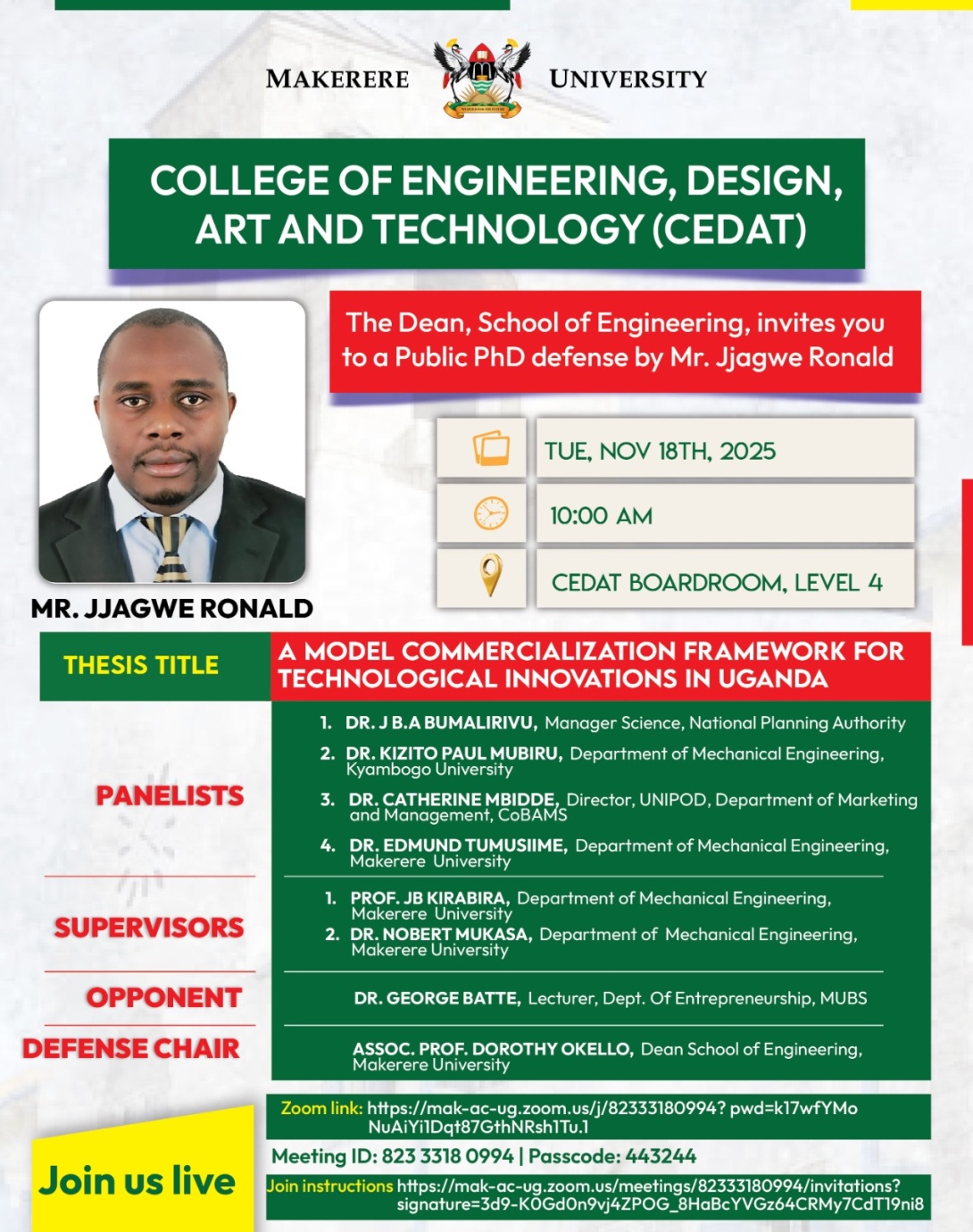 PhD Public Defence for Ronald