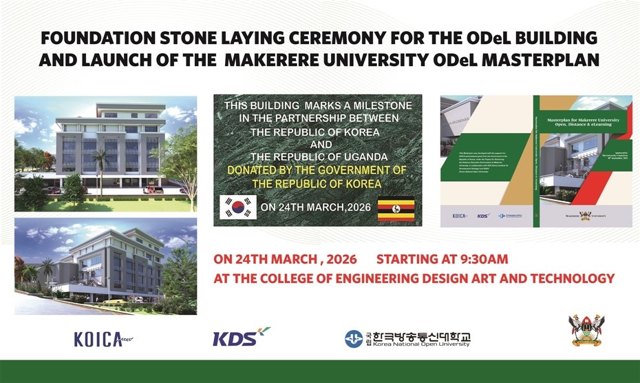 Foundation stone laying ceremony for ODeL building and launching Makerere University ODeL Masterplan.